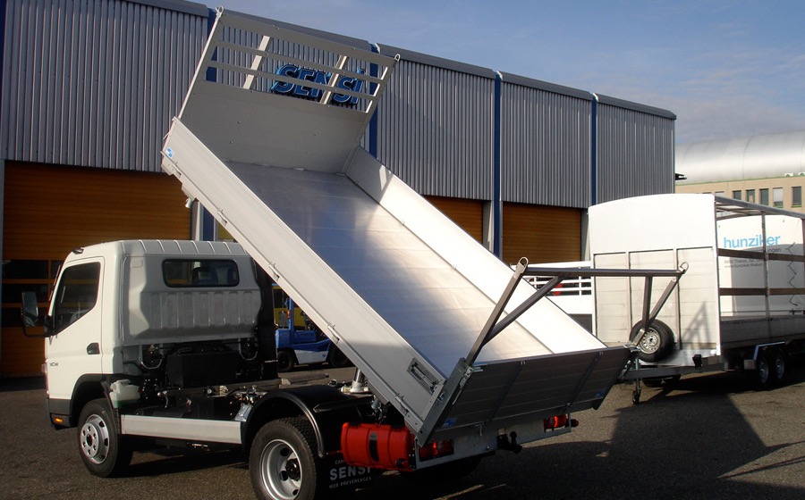 Pont Basculants Aluminium Bennete Relevee Carrosserie Sensi