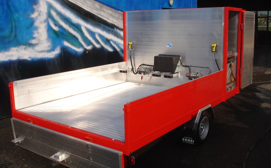 Semi Remorque Sur Mesure Aluminium Rouge Carrosserie Sensi