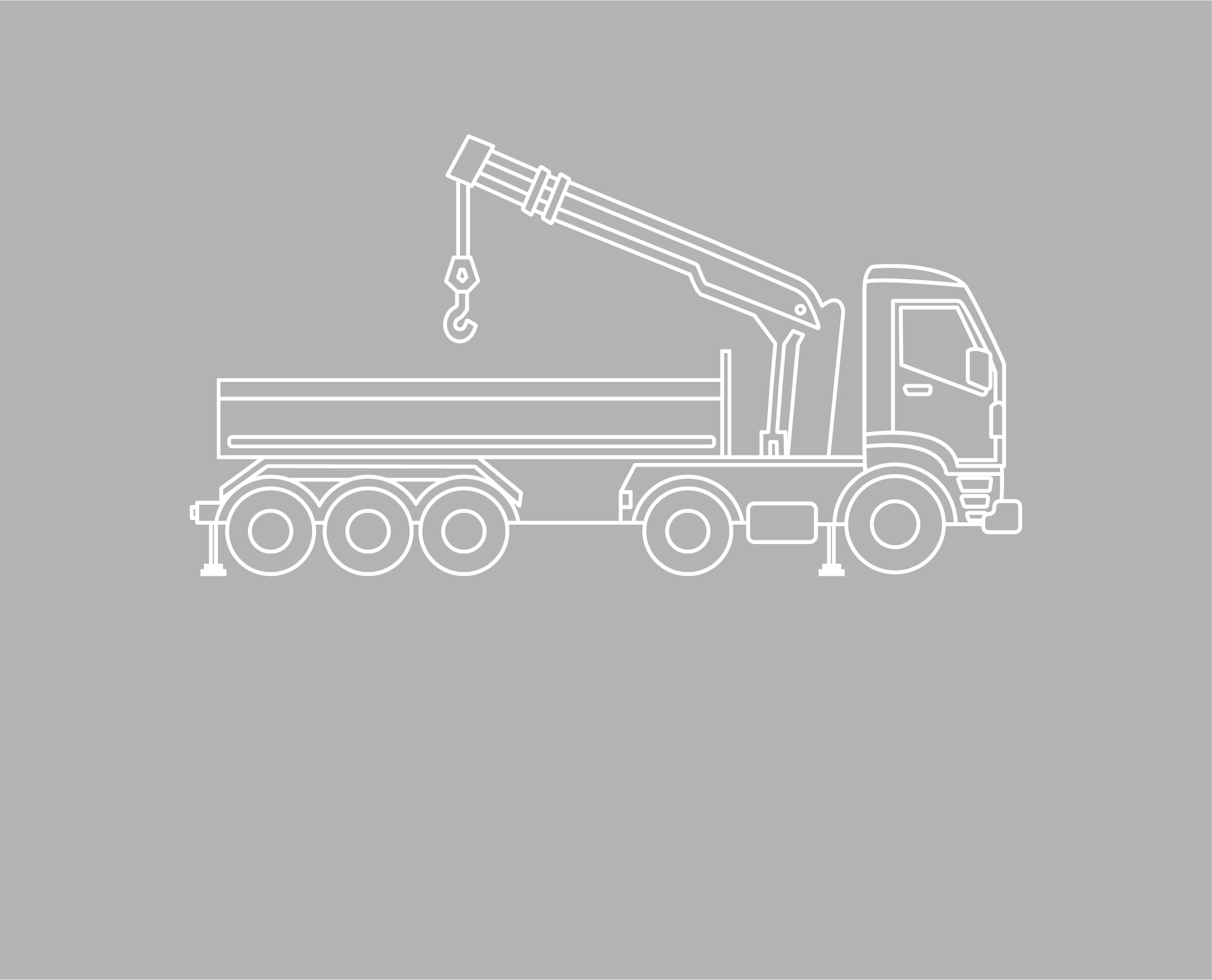 Illustration d'un camion équipé d'un lift à crochet