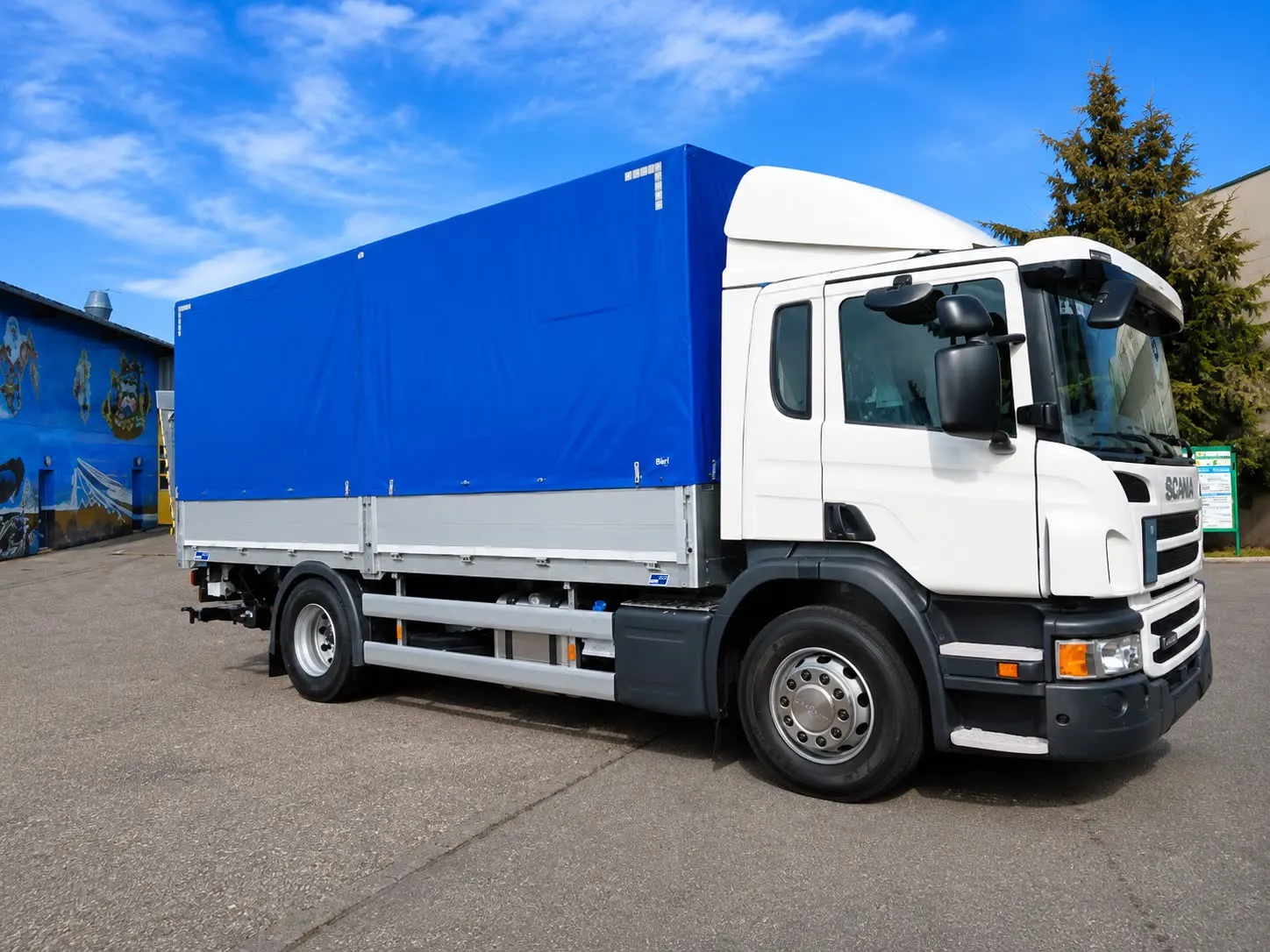 Ponts Baches Camion Bache Bleue Scania Carrosserie Sensi Sensi - Ponts baches camion bache bleue scania carrosserie sensi