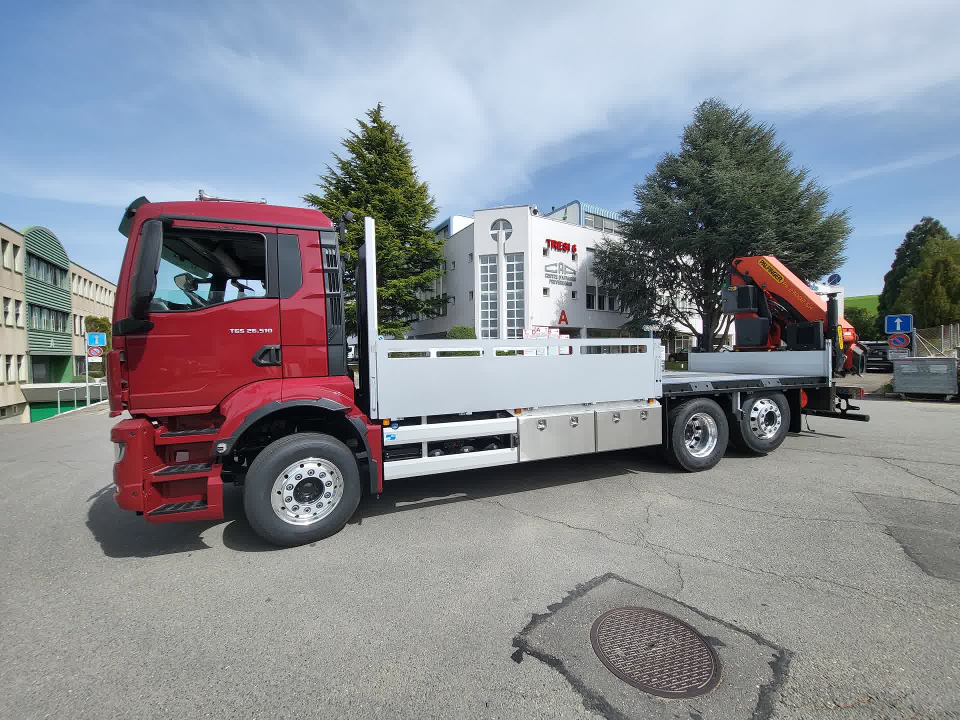 Ponts Fixes Camion Plateau Grue Palfinger Carrosserie Sensi